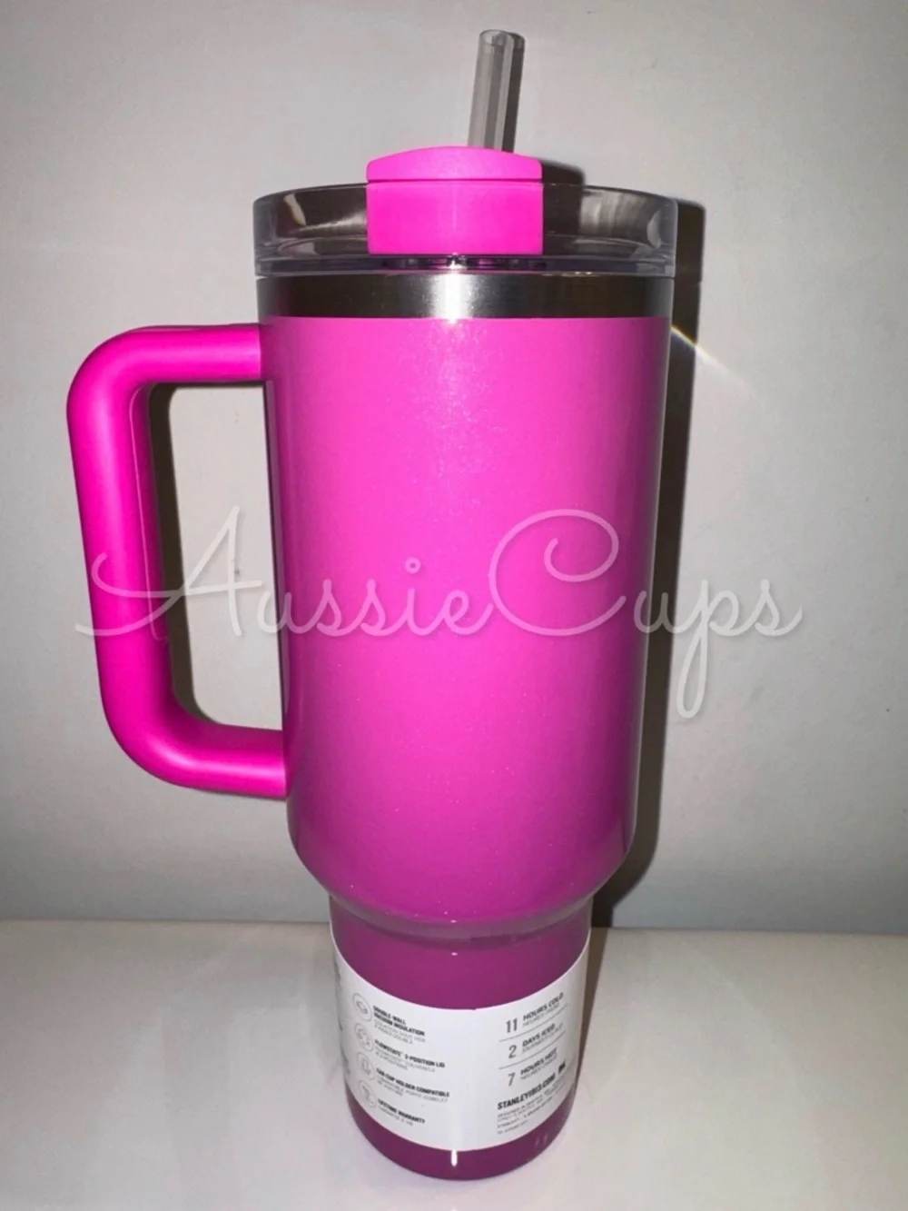 Stanley Punch Shimmer, Pink Insulated Tumbler with Handle & Straw Quencher 40 oz - Picture 4 of 10
